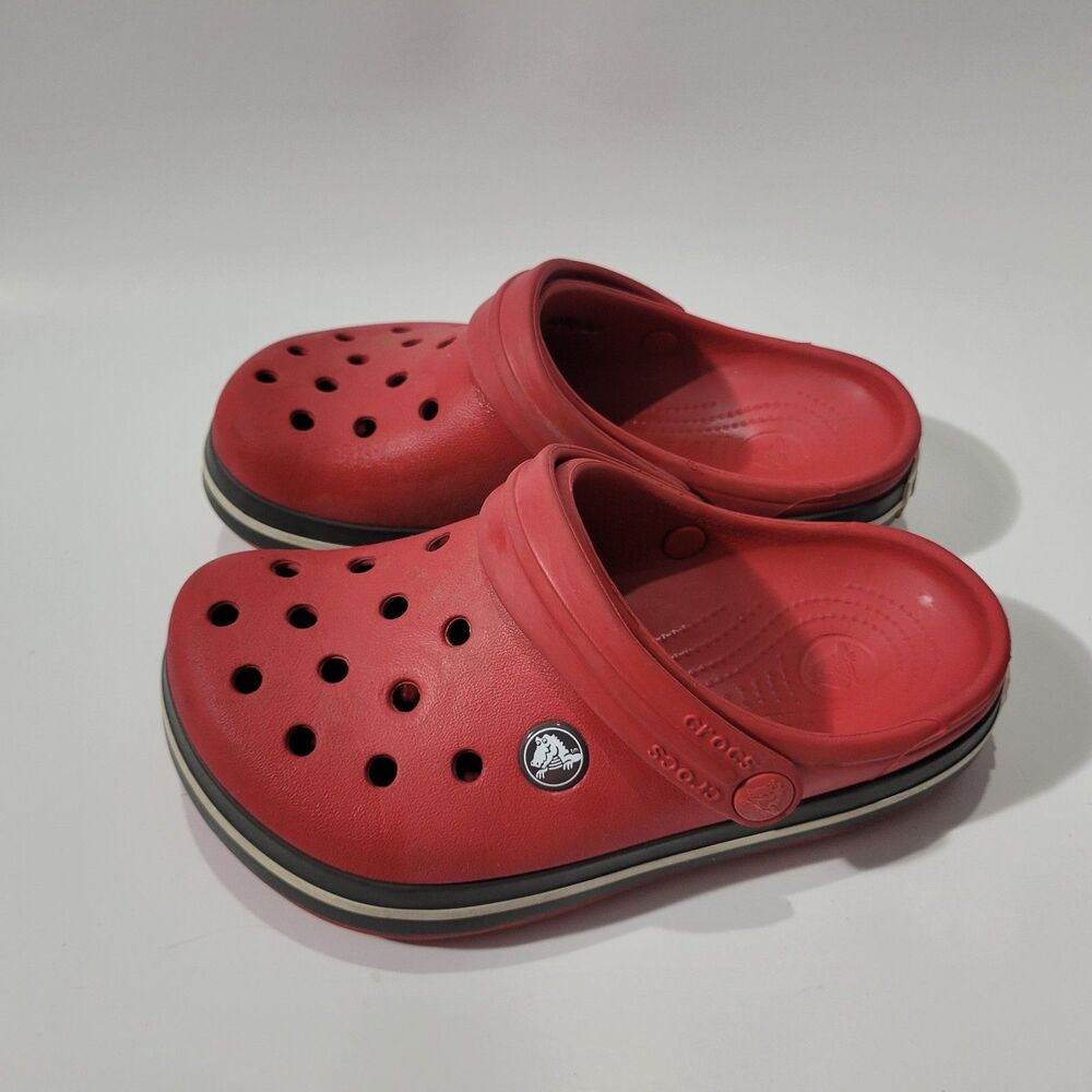 Crocks Youth Clogs Sandals Red Sz 2 Junior